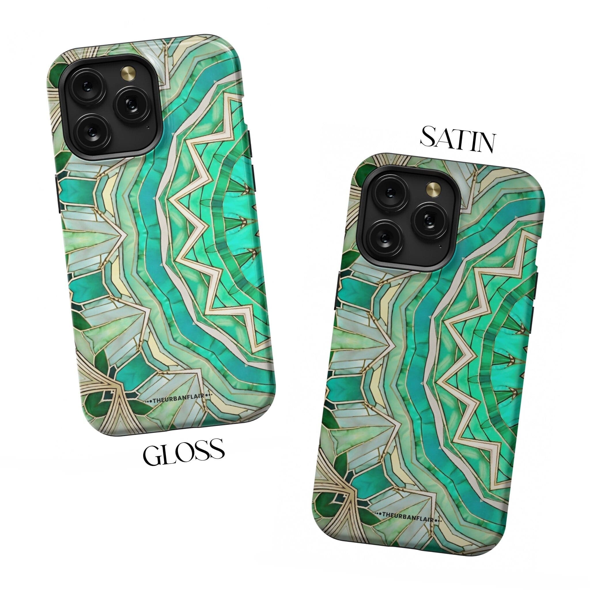 Green Boho Mandala Tough Phone Case