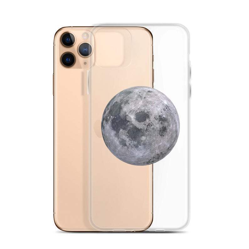 Isolated Moon Clear Phone Case