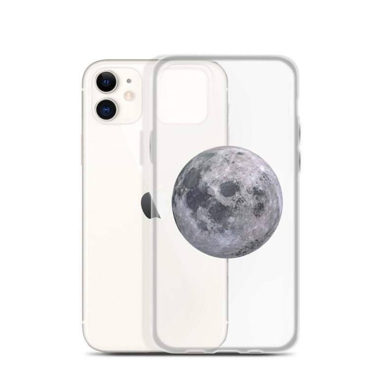 Isolated Moon Clear Phone Case