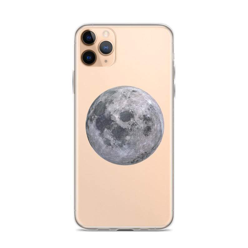 Isolated Moon Clear Phone Case