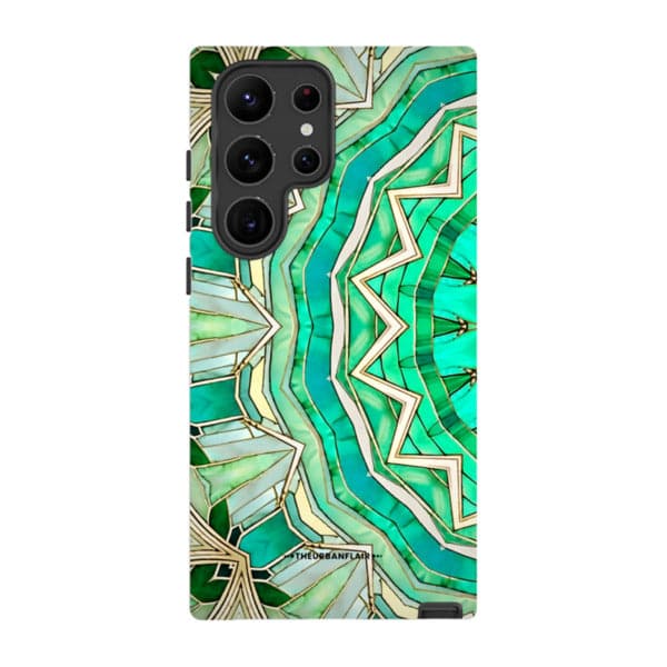 Green Boho Mandala Tough Phone Case