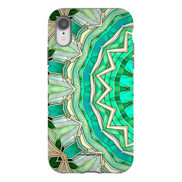 Green Boho Mandala Tough Phone Case