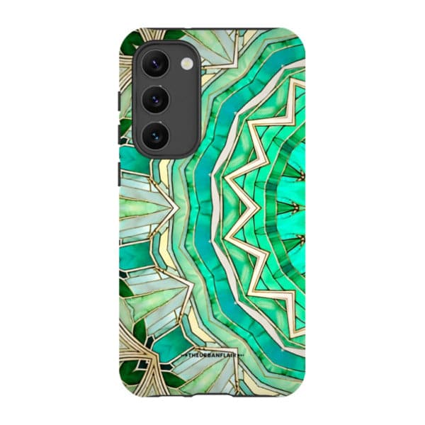 Green Boho Mandala Tough Phone Case