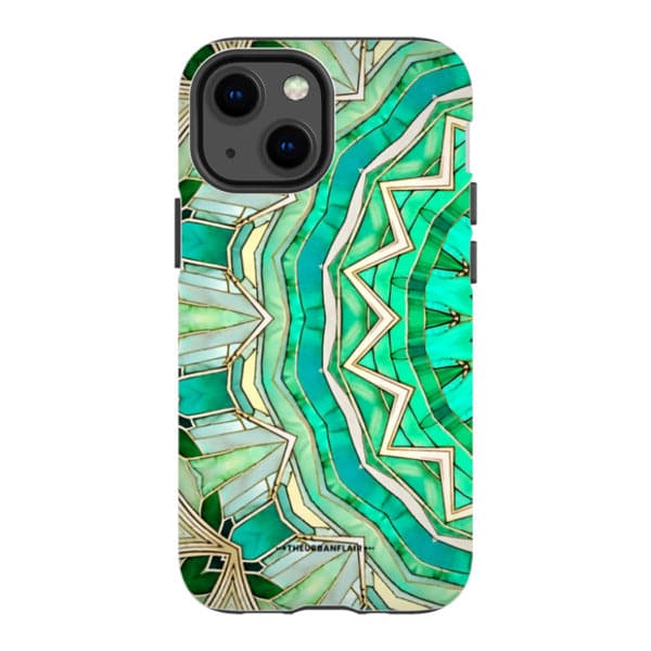 Green Boho Mandala Tough Phone Case