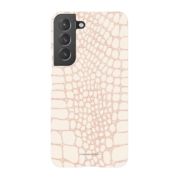 Pale Pink Snakeskin Print Tough Phone Case