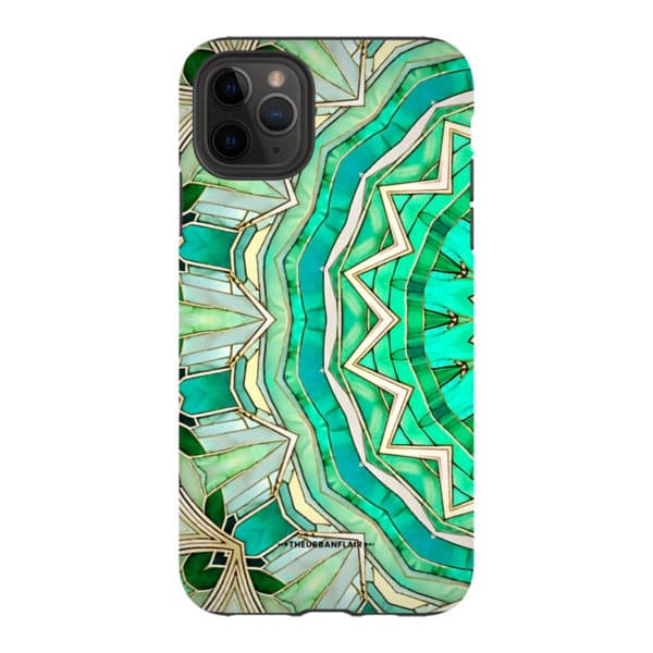 Green Boho Mandala Tough Phone Case