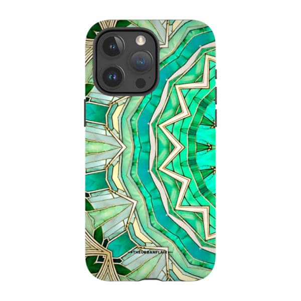 Green Boho Mandala Tough Phone Case