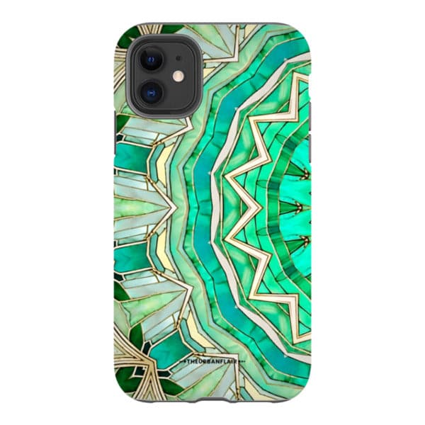 Green Boho Mandala Tough Phone Case