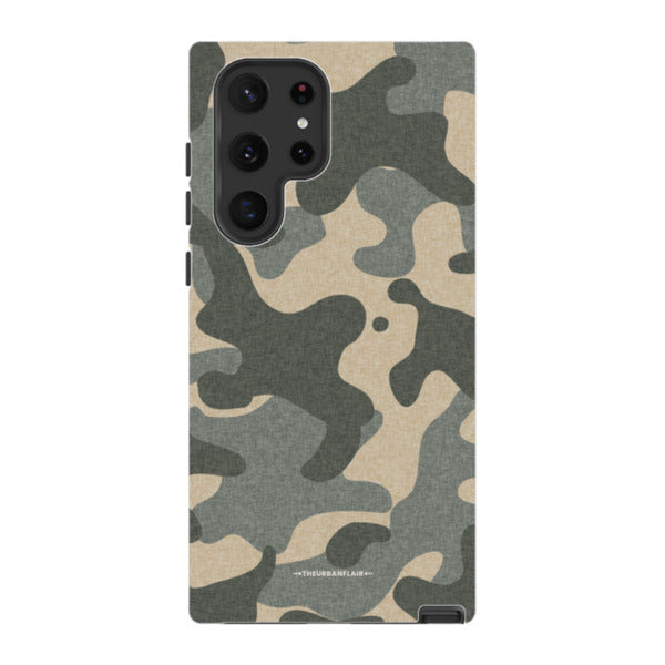 Textured Camo Print Tough Phone Case