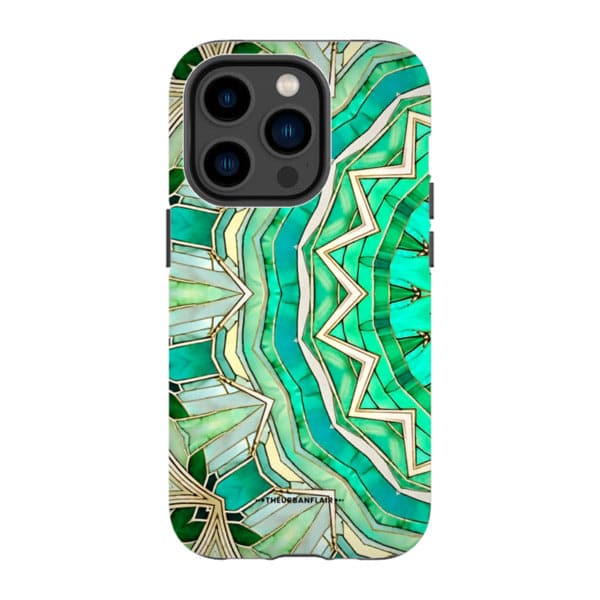 Green Boho Mandala Tough Phone Case