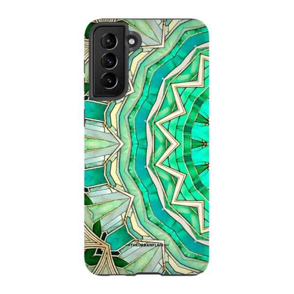 Green Boho Mandala Tough Phone Case