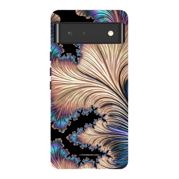 Black Fractal Tough Phone Case