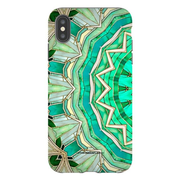 Green Boho Mandala Tough Phone Case