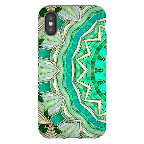 Green Boho Mandala Tough Phone Case