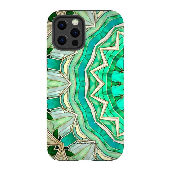 Green Boho Mandala Tough Phone Case