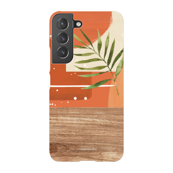 Burnt Boho Abstract Wood Print Tough Phone Case