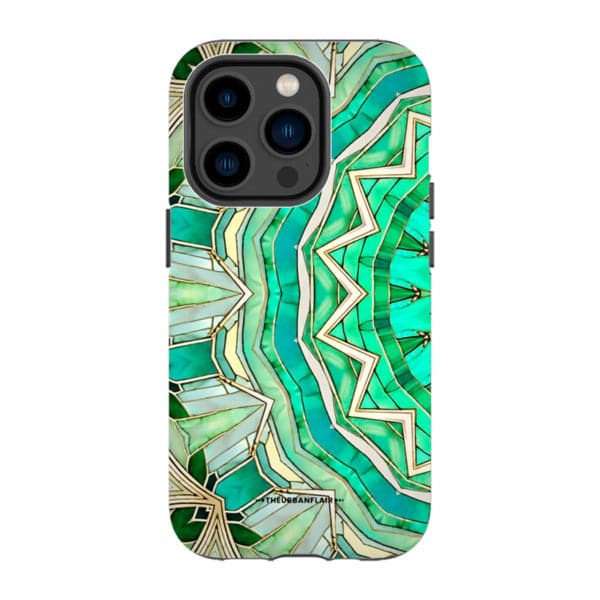 Green Boho Mandala Tough Phone Case