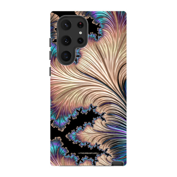 Black Fractal Tough Phone Case