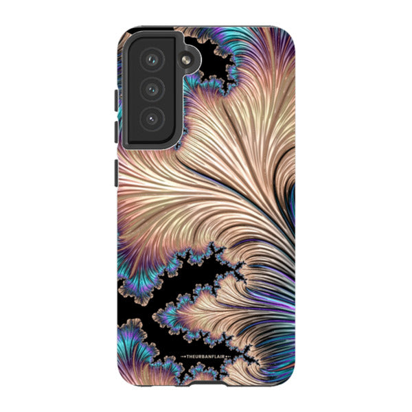 Black Fractal Tough Phone Case