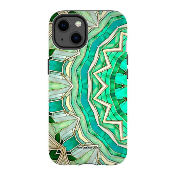 Green Boho Mandala Tough Phone Case