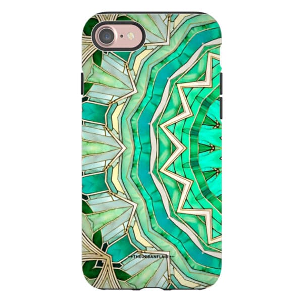 Green Boho Mandala Tough Phone Case