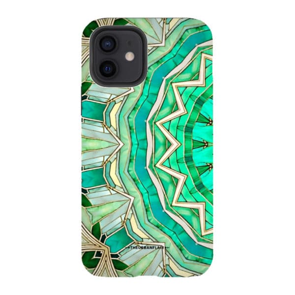 Green Boho Mandala Tough Phone Case