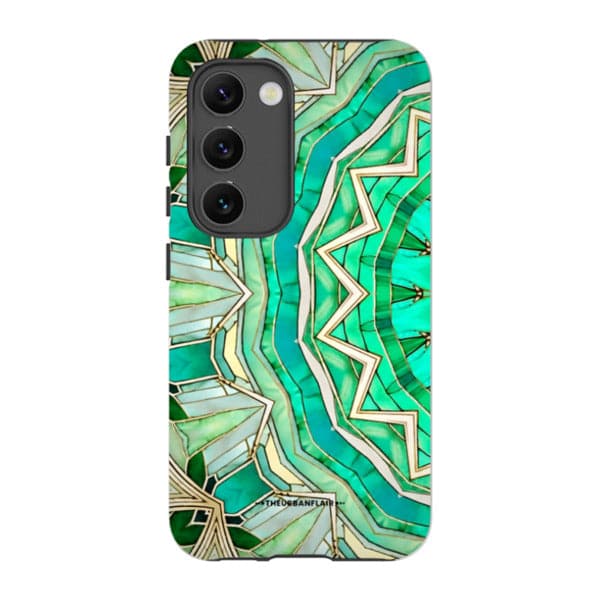 Green Boho Mandala Tough Phone Case