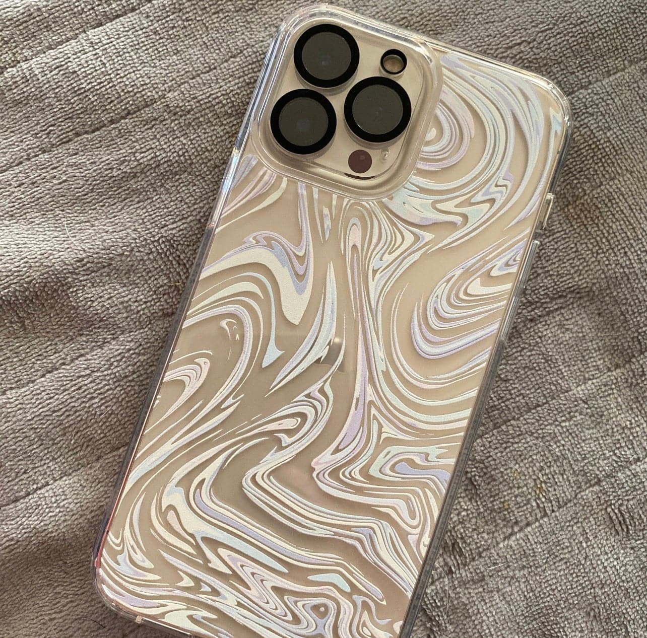 Minimal Pastel Marble Clear Phone Case