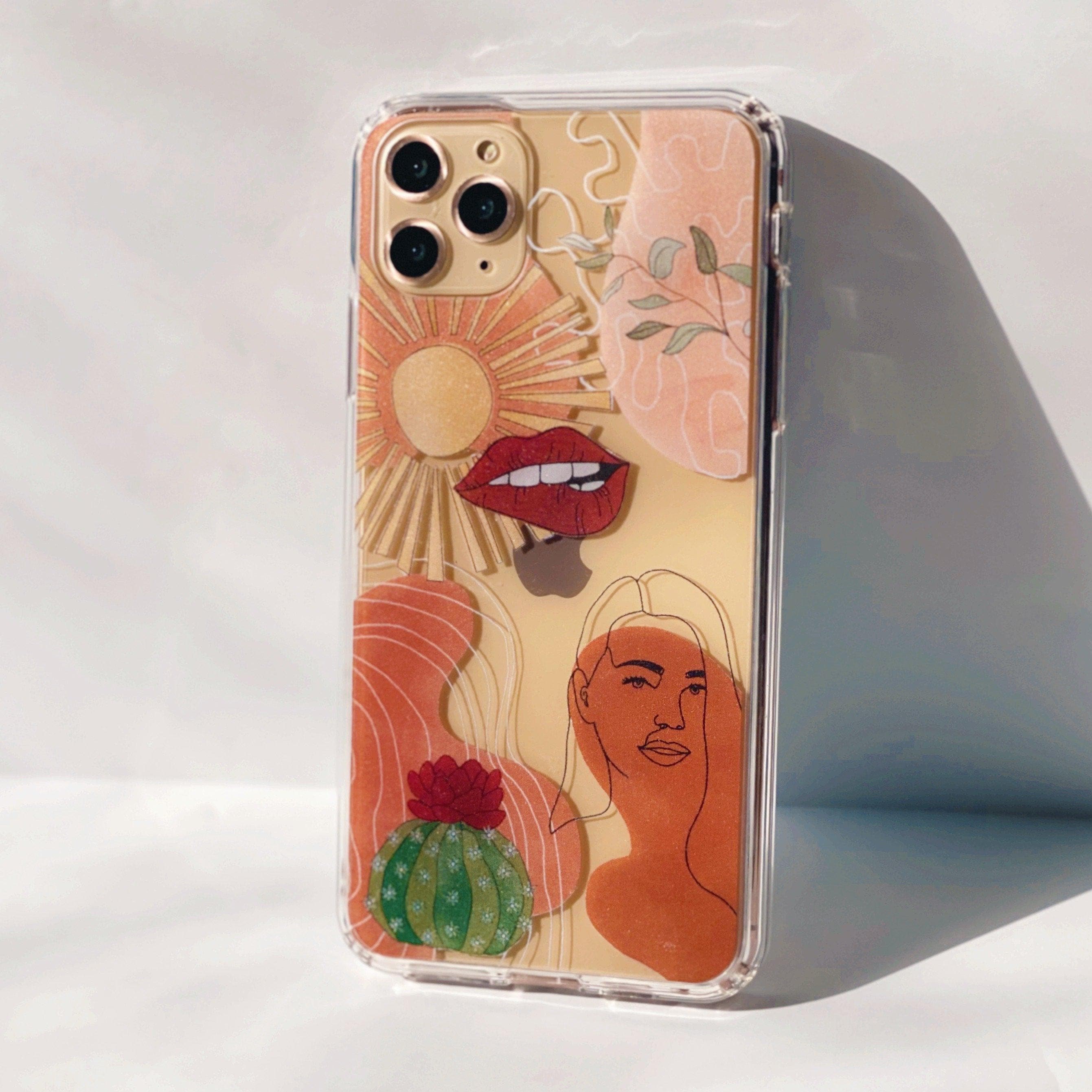 Modern Desert Abstract Clear Phone Case