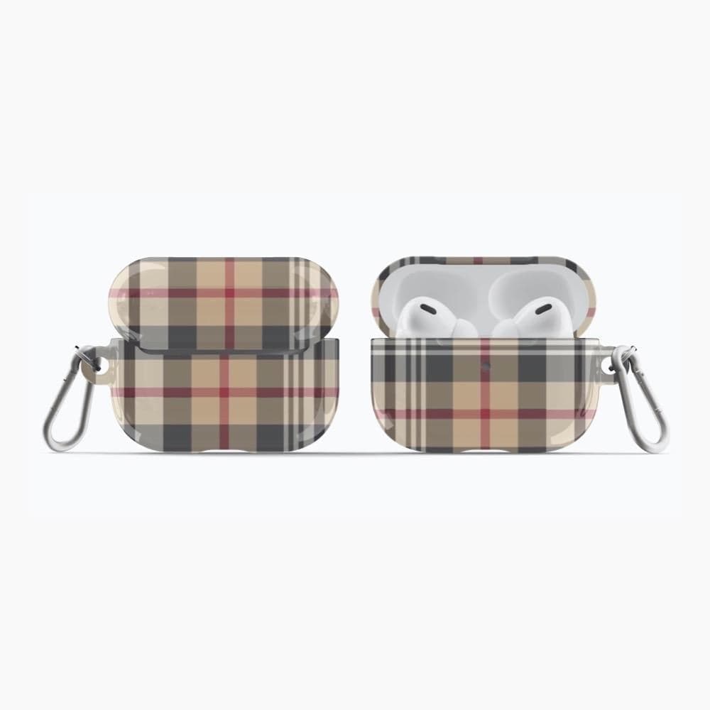 Nude Plaid Airpods Case