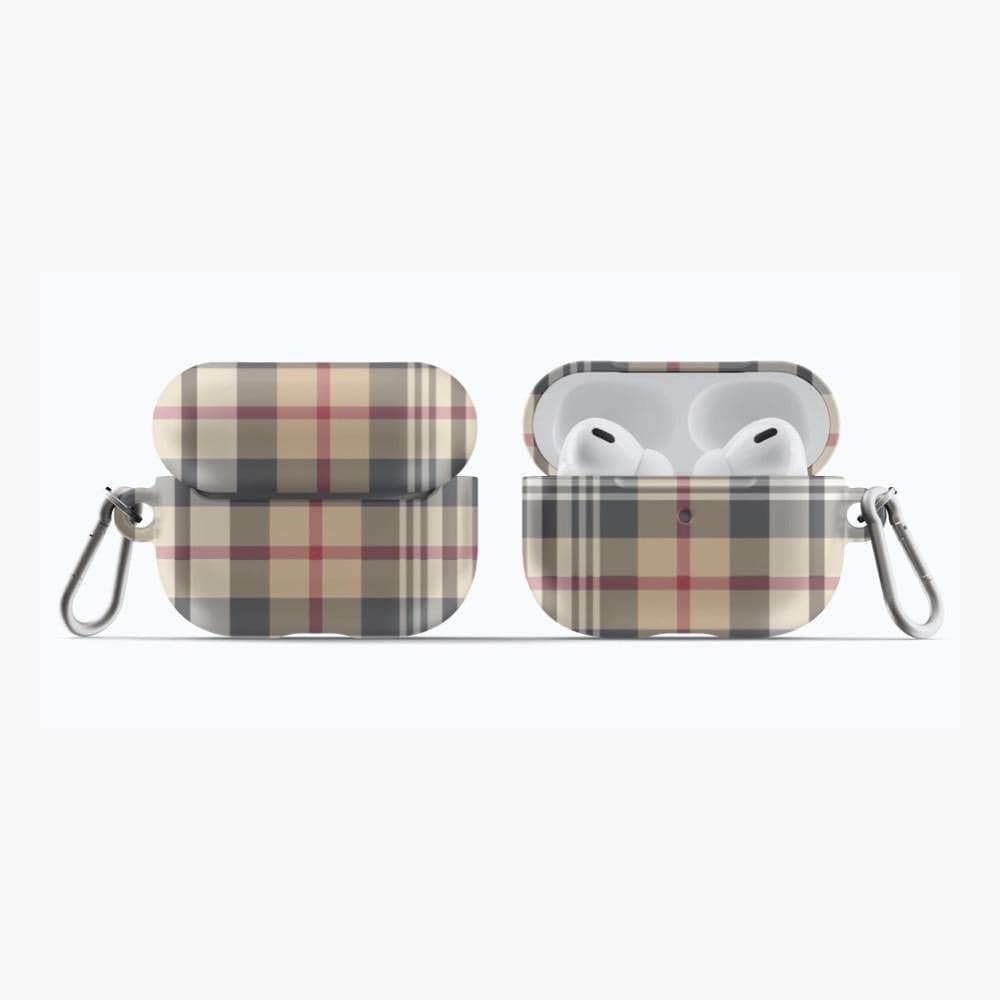 Nude Plaid Airpods Case