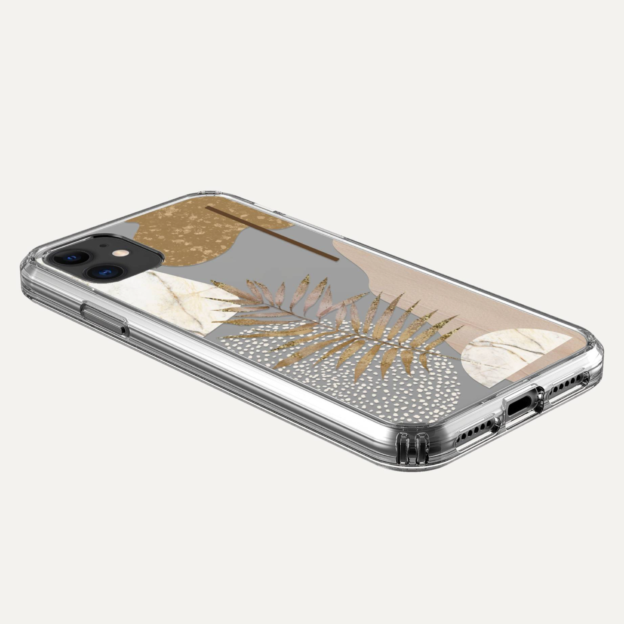 Pale Modern Boho Shapes Clear Phone Cases