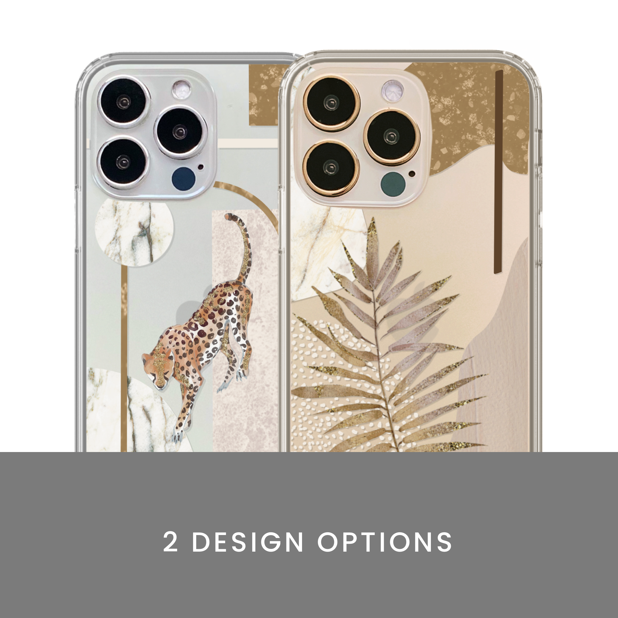 Pale Modern Boho Shapes Clear Phone Cases