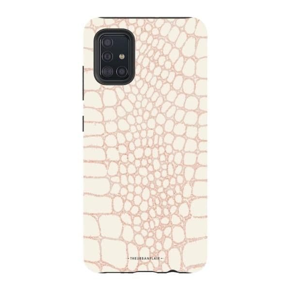 Pale Pink Snakeskin Print Tough Phone Case