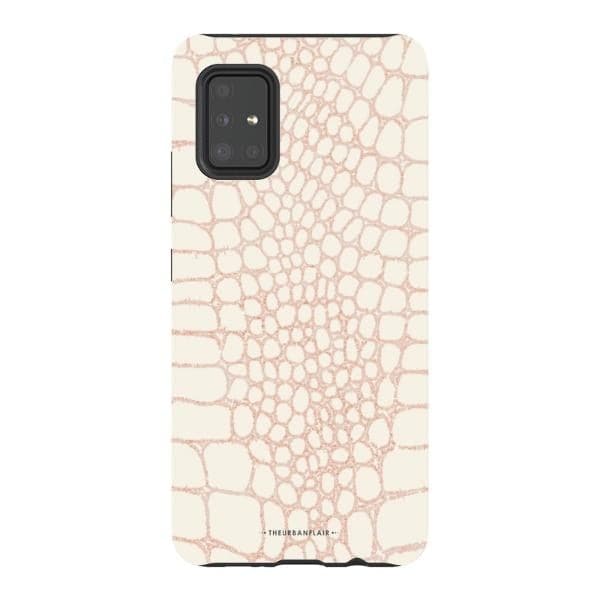 Pale Pink Snakeskin Print Tough Phone Case