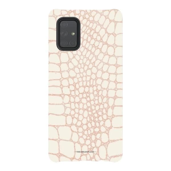 Pale Pink Snakeskin Print Tough Phone Case