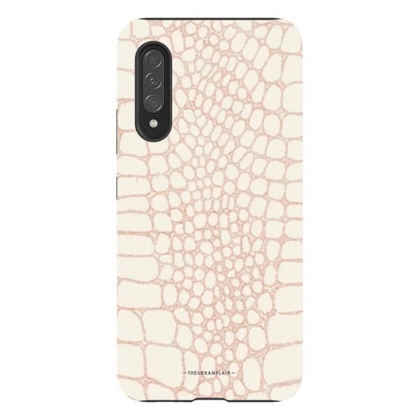 Pale Pink Snakeskin Print Tough Phone Case