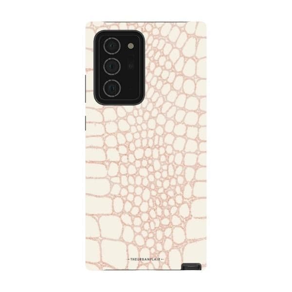 Pale Pink Snakeskin Print Tough Phone Case