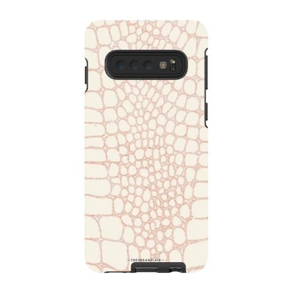 Pale Pink Snakeskin Print Tough Phone Case