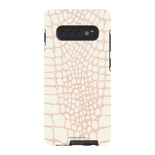 Pale Pink Snakeskin Print Tough Phone Case