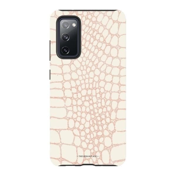 Pale Pink Snakeskin Print Tough Phone Case