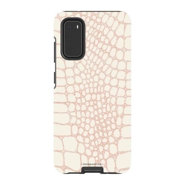 Pale Pink Snakeskin Print Tough Phone Case