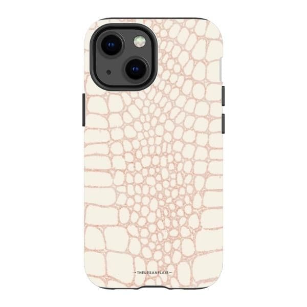 Pale Pink Snakeskin Print Tough Phone Case