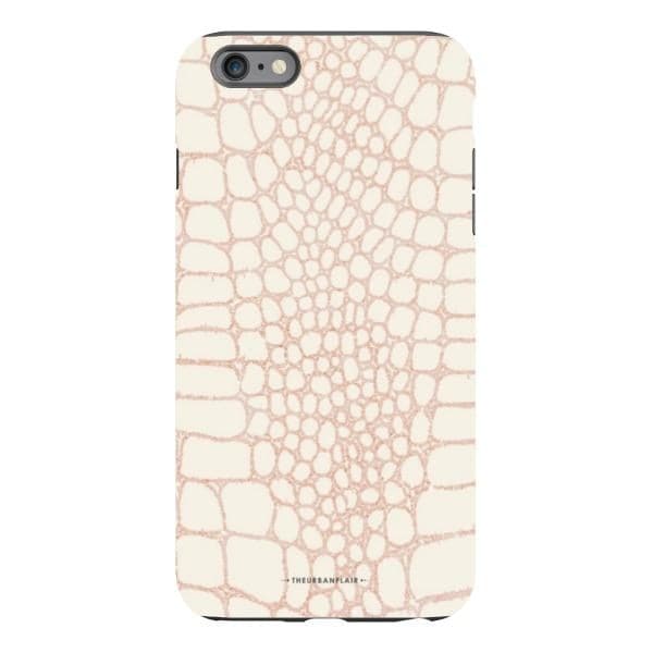 Pale Pink Snakeskin Print Tough Phone Case