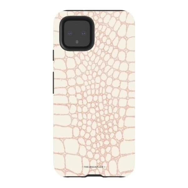 Pale Pink Snakeskin Print Tough Phone Case