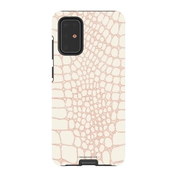 Pale Pink Snakeskin Print Tough Phone Case