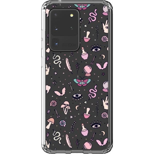 Pink Mystic Doodles Clear Phone Case