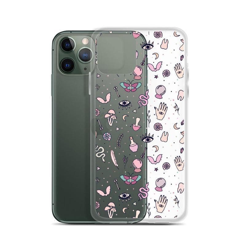 Pink Mystic Doodles Clear Phone Case