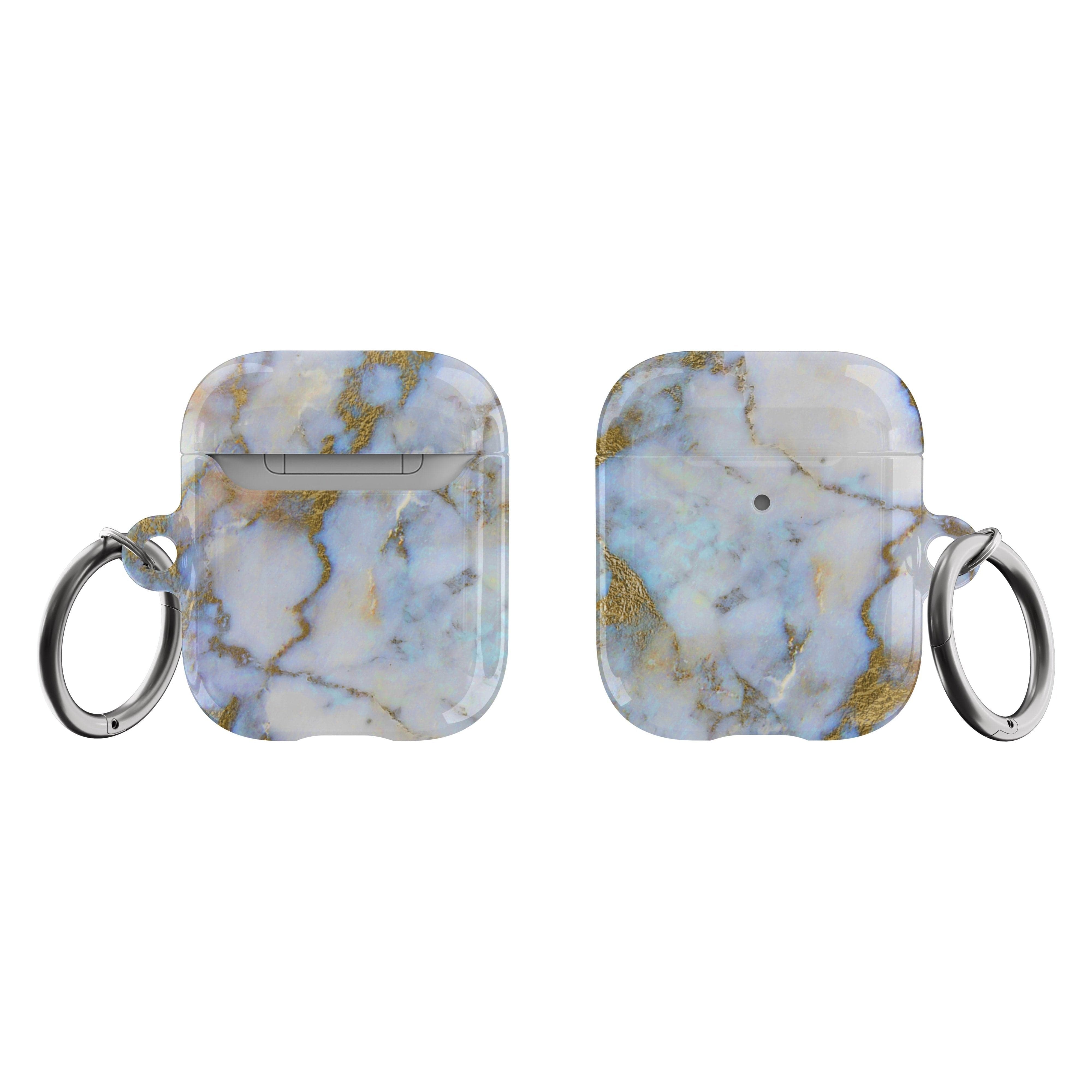 Pretty Opal Marble Print Airpods Case