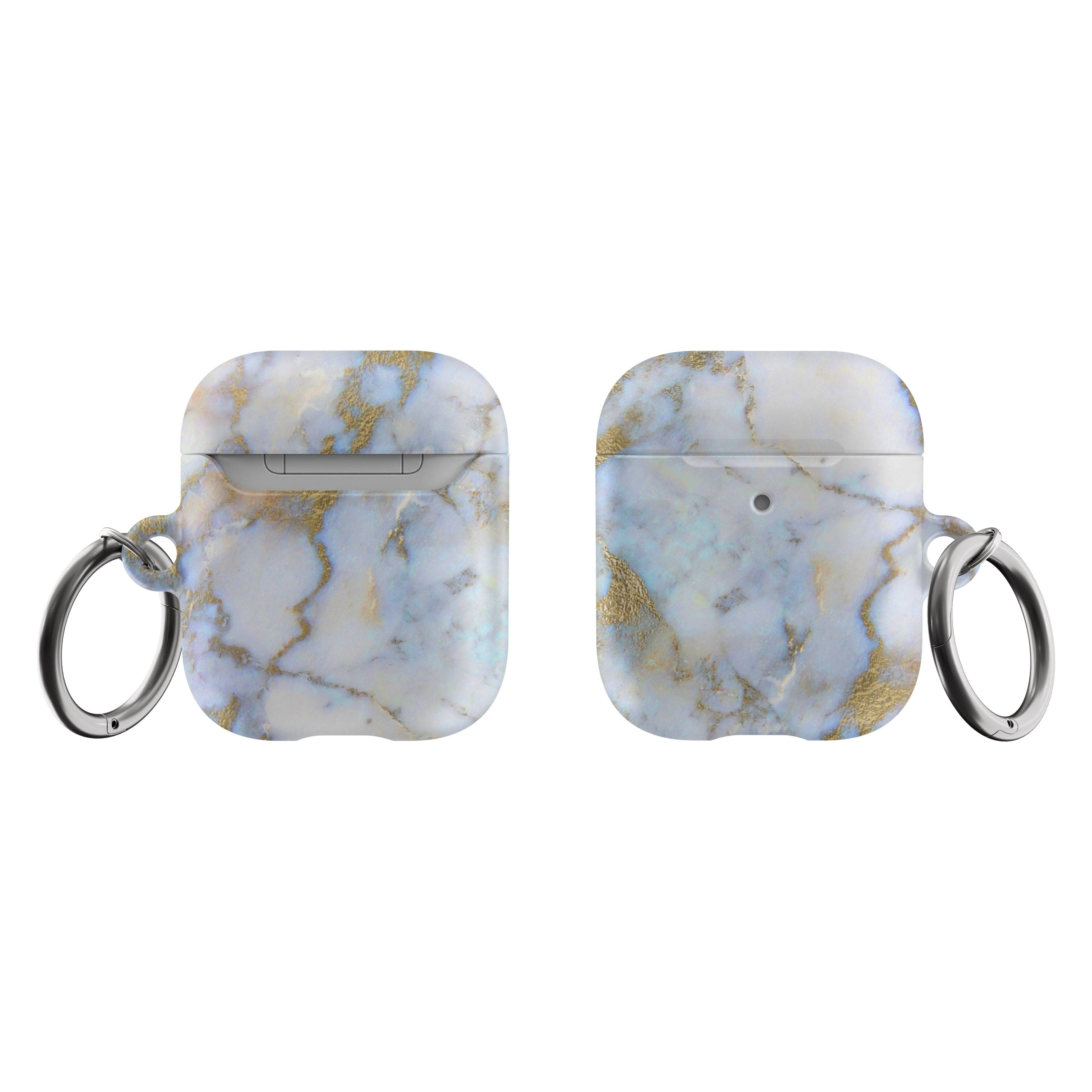 Pretty Opal Marble Print Airpods Case